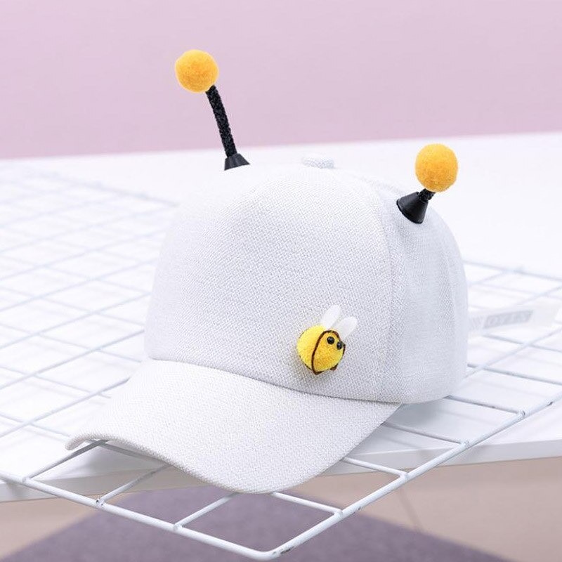 Casquette abeille pour enfants blanche