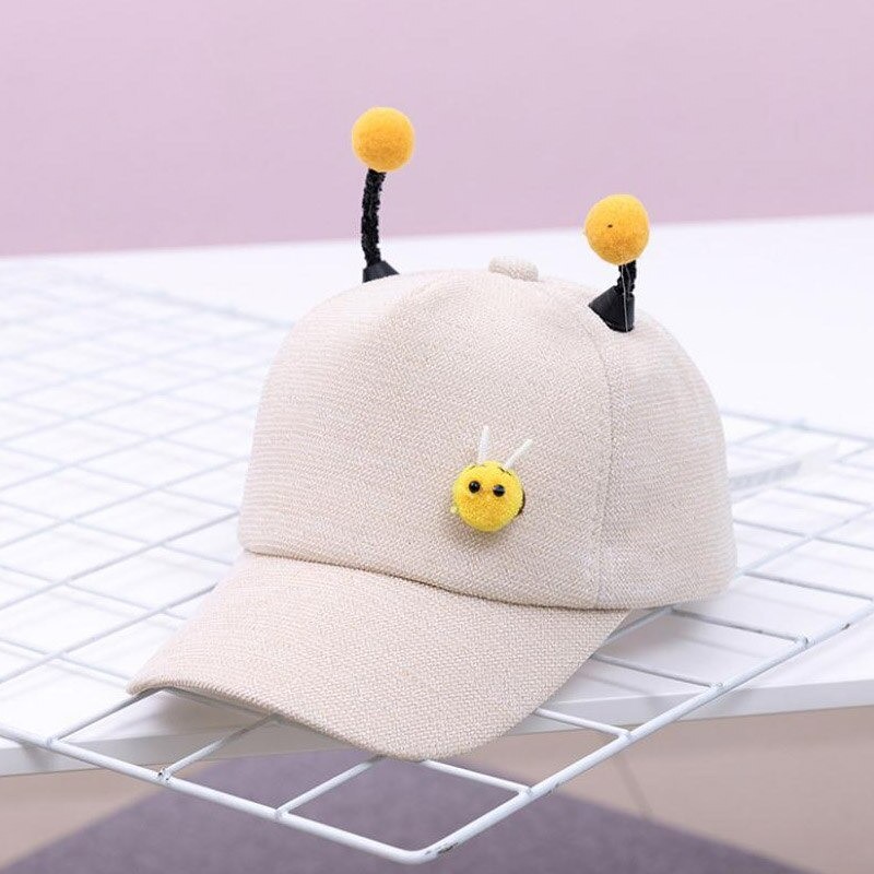 Casquette abeille pour enfants beige
