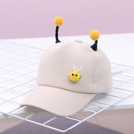 Casquette abeille pour enfants beige