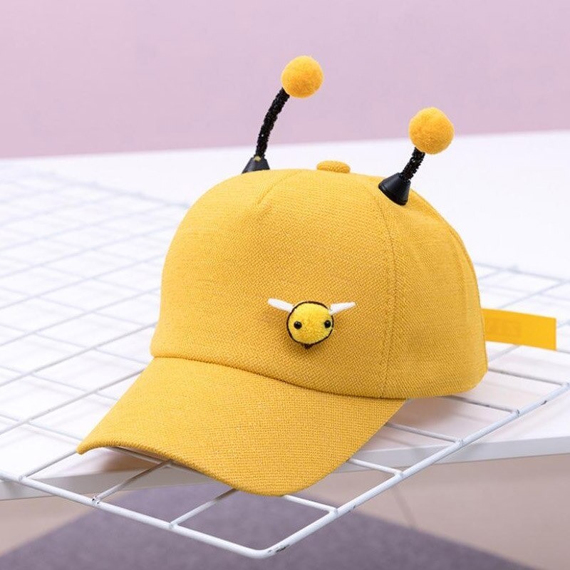 Casquette abeille pour enfants jaune