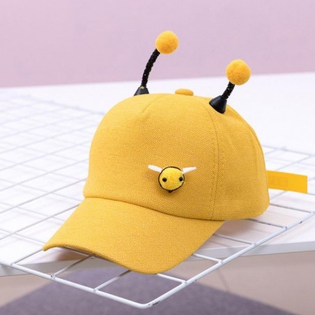 Casquette abeille pour enfants jaune