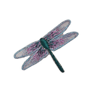 Patches  libéllule à coudre - 5.3cm x 3.2cm - couleur  Bleu