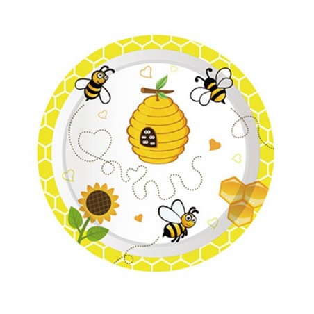 Charming Honey Bee Paper Plates | Cute Party Supplies Gift Idea