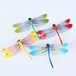 Autocollant Mural Libellules Colorées en 3D avec aimant - 14cm