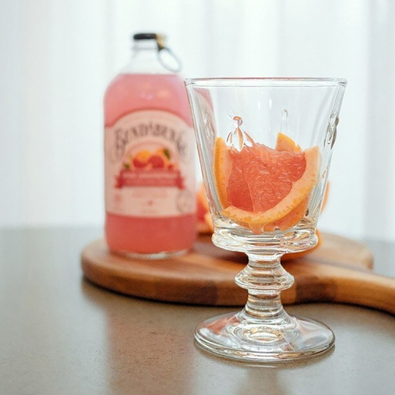 Embossed Bee Wine Glass | Vintage Style Glassware (240ml)