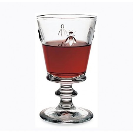Embossed Bee Wine Glass | Vintage Style Glassware (240ml)