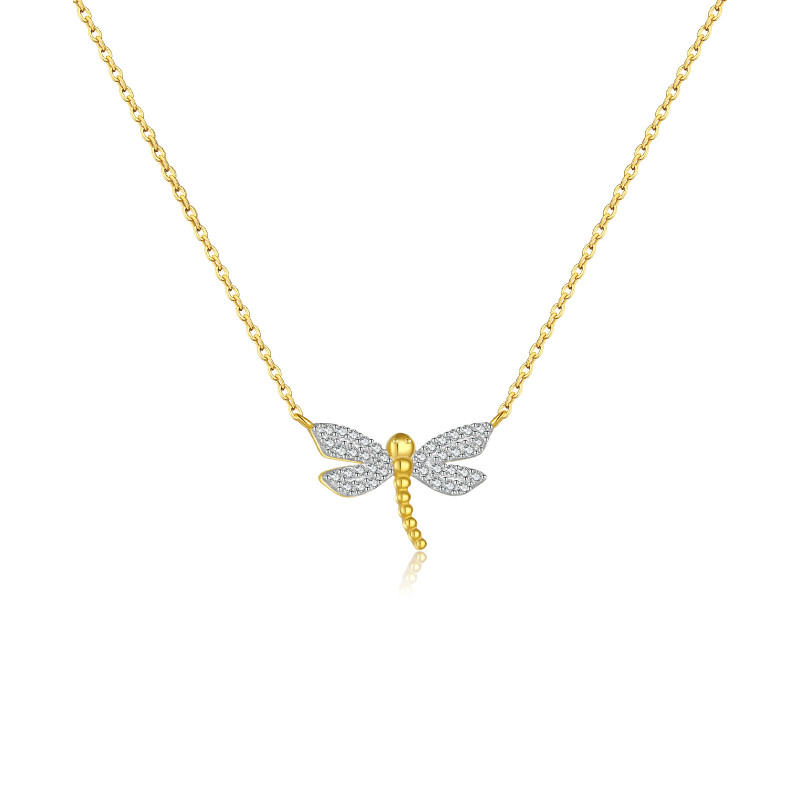 Collier Pendentif Libellule Éclat Serein Couleur or