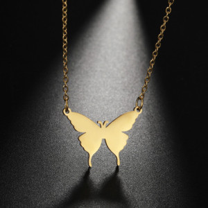 Collier Papillon Métamorphose Élégantec couleur Or
