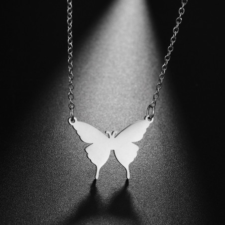 Collier Papillon Métamorphose Élégantec couleur Argent