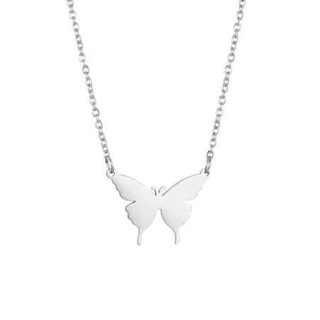Collier Papillon Métamorphose Élégantec couleur Argent