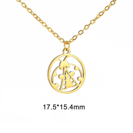 Dimensions Collier Pendentif Coccinelle Desing Minimaliste Couleur Or