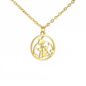 Collier Pendentif Coccinelle Desing Minimaliste Couleur Or