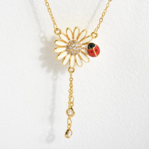 Vue détaillée Collier Coccinelle "Félicité Florale"