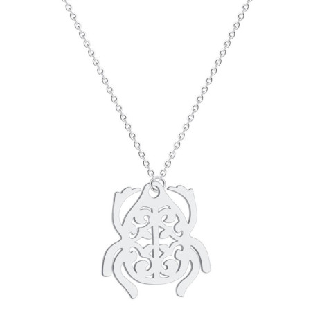 Collier Pendentif Coccinelle "Élégance Naturelle" couleur Argent