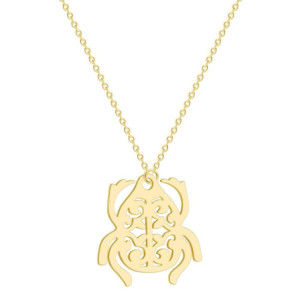 Collier Pendentif Coccinelle "Élégance Naturelle" couleur  Or
