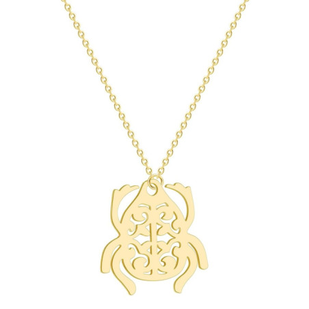 Collier Pendentif Coccinelle "Élégance Naturelle" couleur  Or