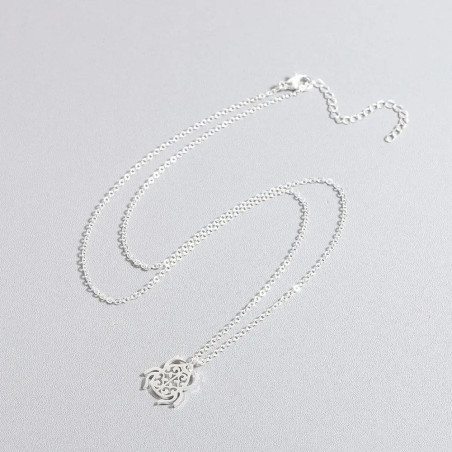 Vue générale Collier Pendentif Coccinelle "Élégance Naturelle Couleur Argent