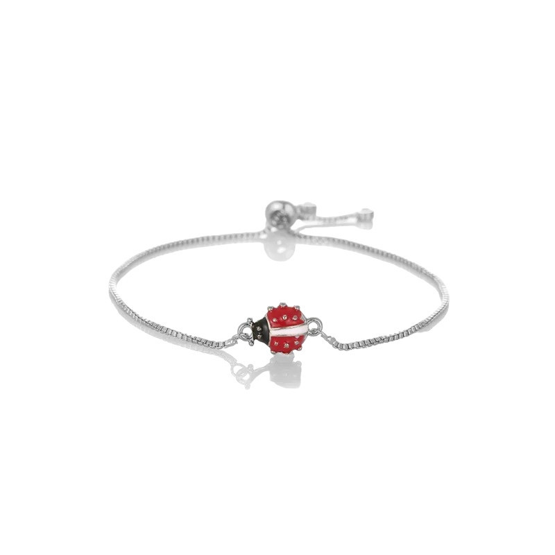 Bracelet Coccinelle Éclat d'Été - Couleur Argent