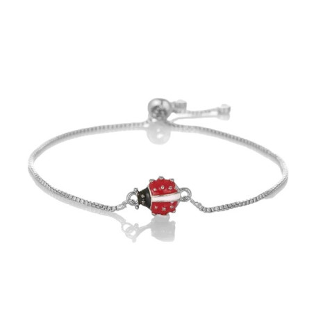Bracelet Coccinelle Éclat d'Été - Couleur Argent
