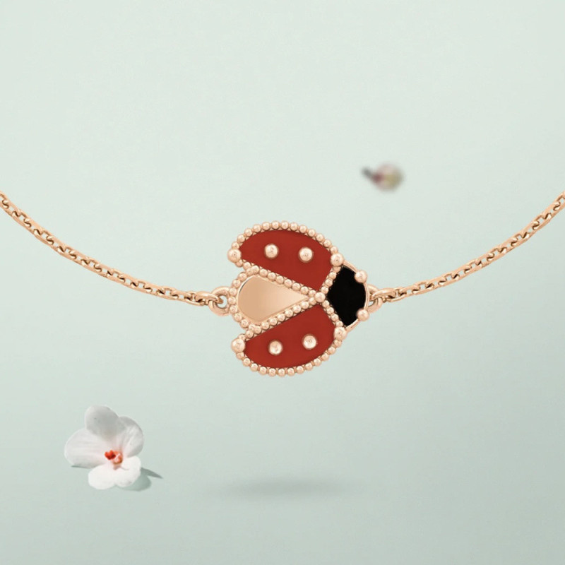 Bracelet Coccinelle Charme Rosé - Argent Sterling Plaqué or Rose