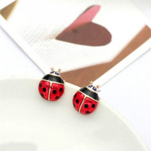 Petites Boucles d'Oreilles Coccinelle modèle 2