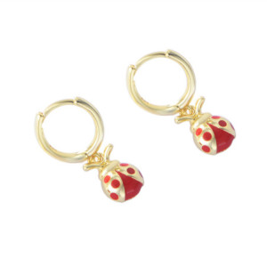 Boucles d'Oreilles Coccinelle Éclat du Jardin