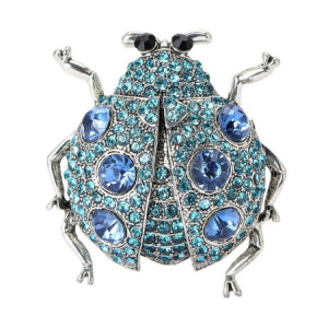 Broche Coccinelle Royale Couleur Bleu
