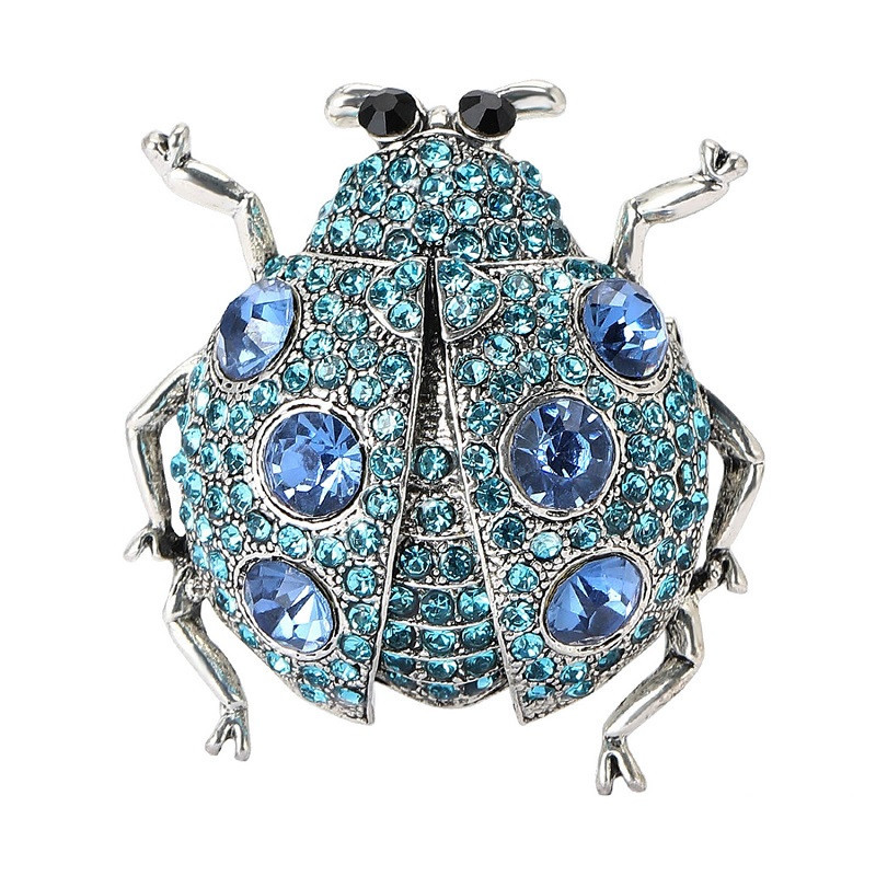 Broche Coccinelle Royale Couleur Bleu