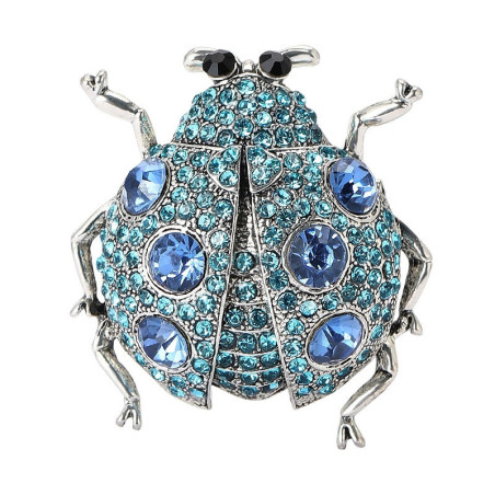 Broche Coccinelle Royale Couleur Bleu