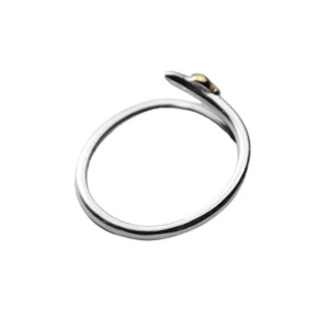 Vue Arrière Bague Coccinelle "Murmure d'Argent" en Argent Sterling 925 Redimensionnable