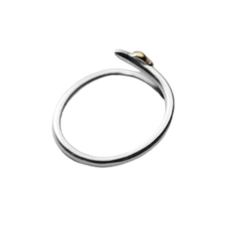 Vue Arrière Bague Coccinelle "Murmure d'Argent" en Argent Sterling 925 Redimensionnable