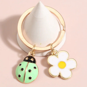 Porte-clés Coccinelle "Charme Pastel" Modèle 3