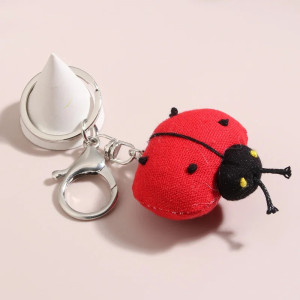 Cute Fabric Ladybug Keychain | Charming Keyring & Bag Charm
