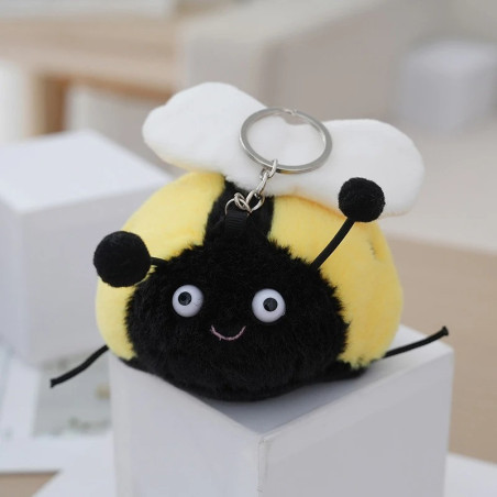 Porte-clés Coccinelle Souriante Grande Peluche Couleur Jaune
