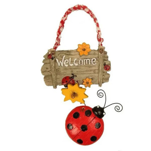 Petit panneau Coccinelle "Bienvenue" modèle 2
