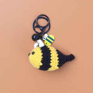 Porte-clés Abeille Zébrée Jaune et Noir Modele 2