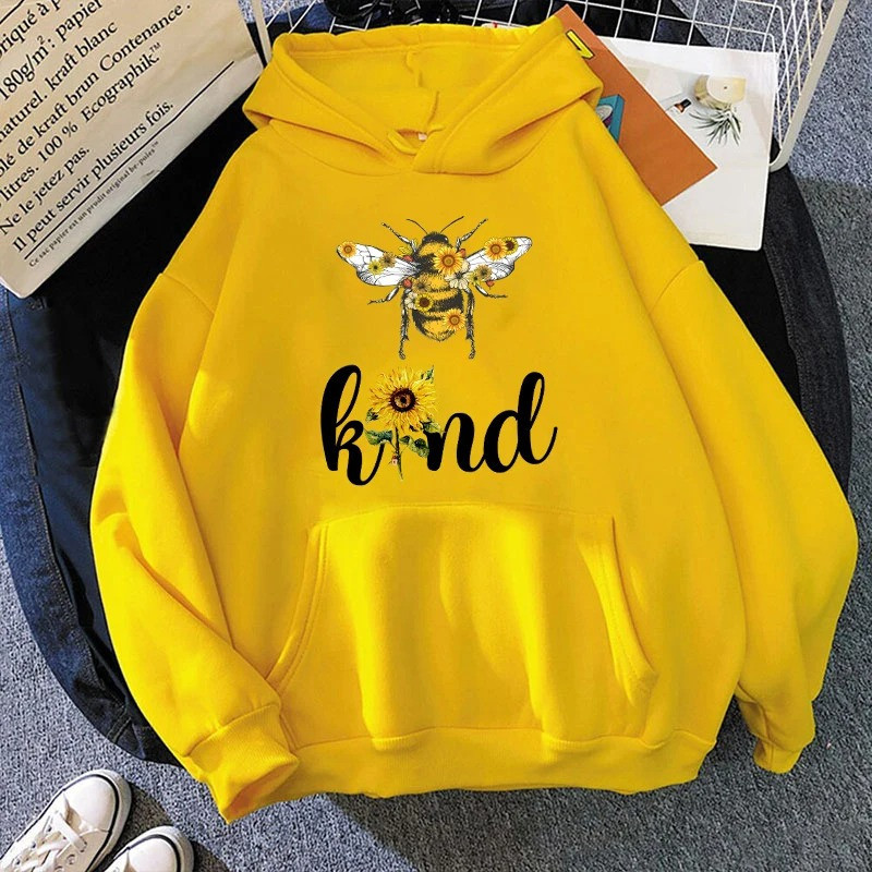 Hoodie Abeille - Bee Kind Couleur Jaune