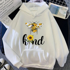 Hoodie Abeille - Bee Kind Couleur blanc