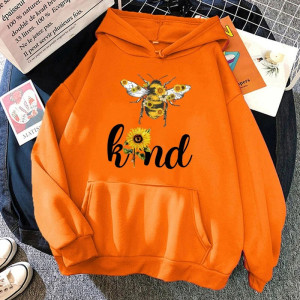Hoodie Abeille - Bee Kind Couleur Orange