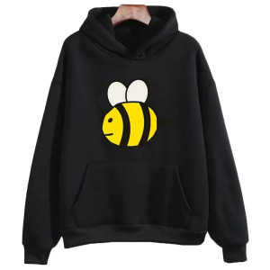 Hoodie Bee Grande Abeille Animée Couleur Noir