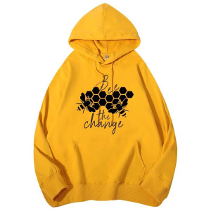 Hoodie Abeille - Bee The Change Couleur jaune