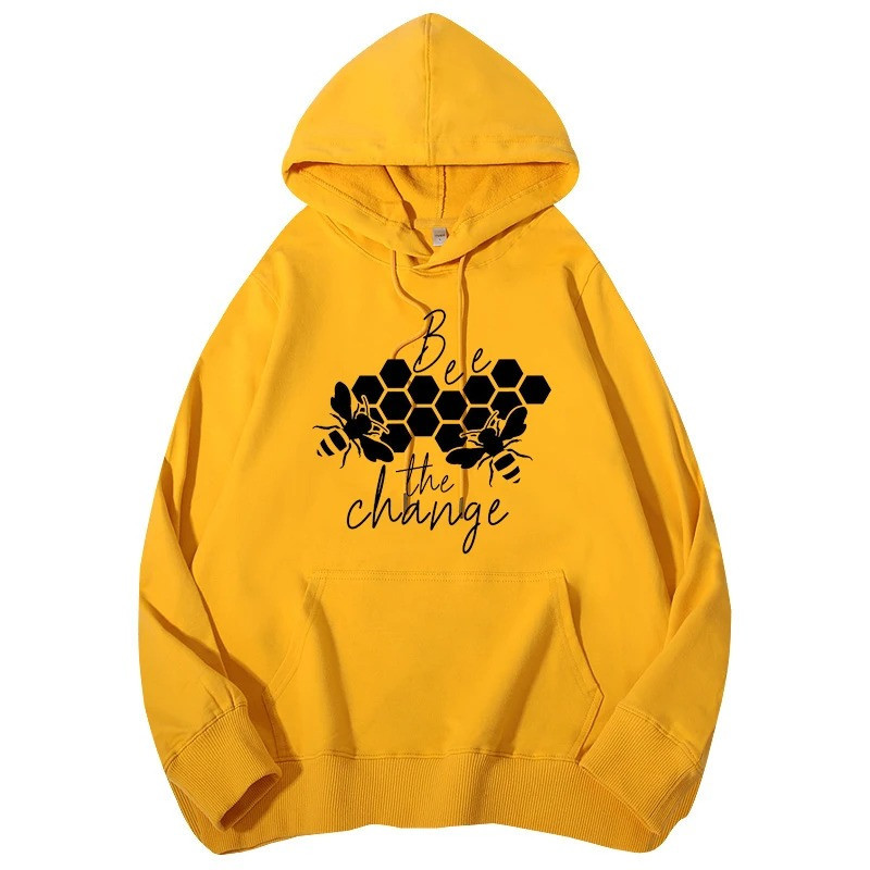Hoodie Abeille - Bee The Change Couleur jaune