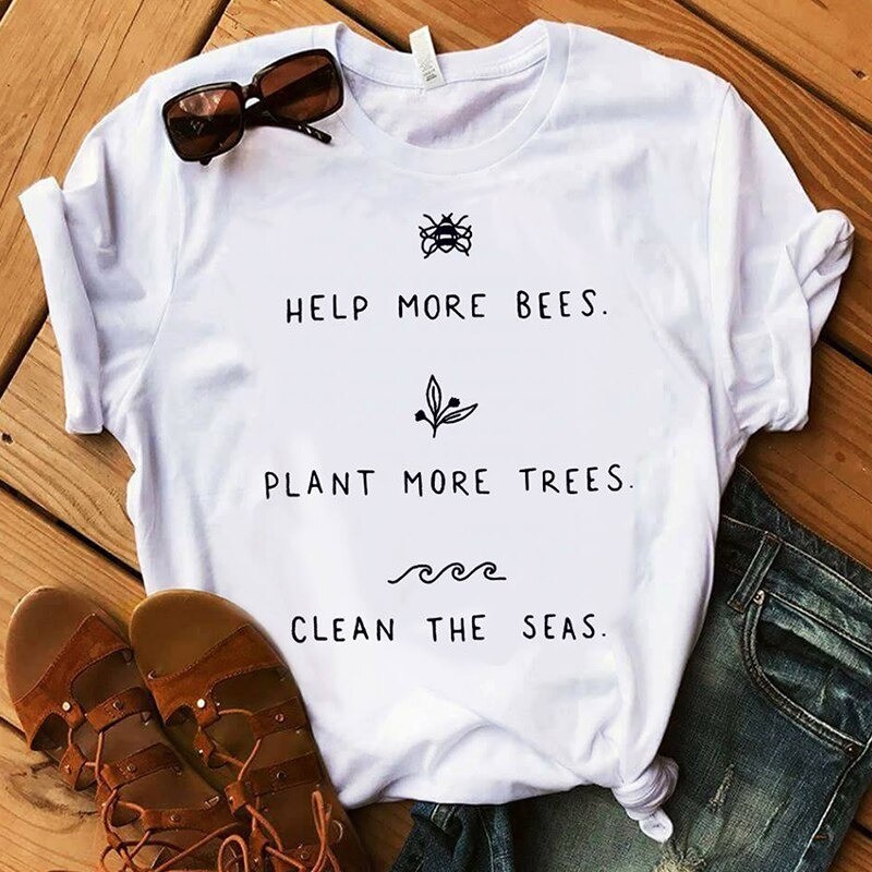 Help More Bees T-Shirt | Cute Bee Graphic Tee for Women