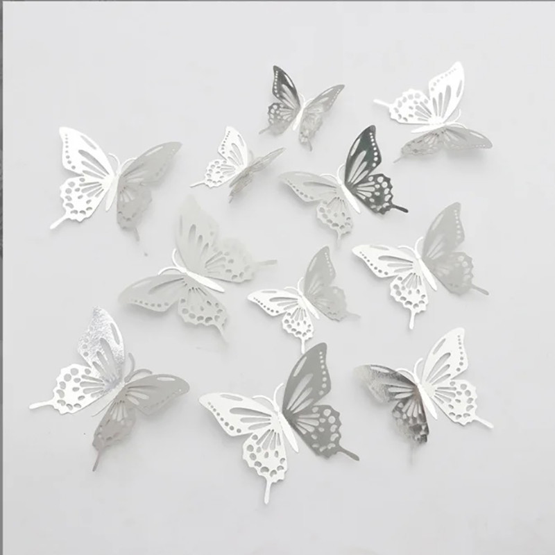 Autocollant Mural Créatif Papillon - Papillons 3D aux Ailles Creuses - Modele 2