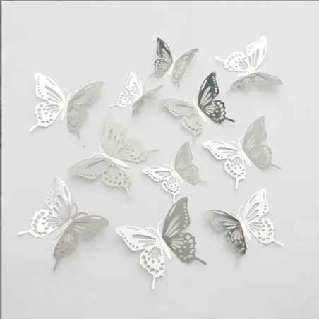 Autocollant Mural Créatif Papillon - Papillons 3D aux Ailles Creuses - Modele 2