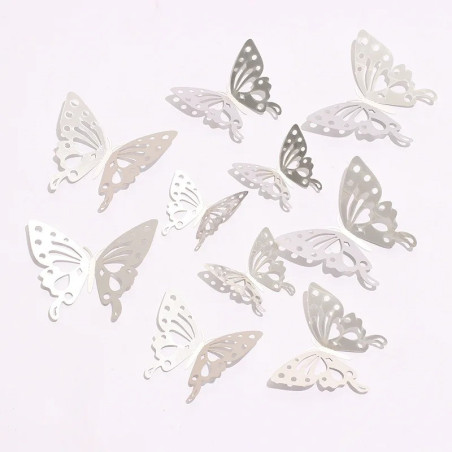 Autocollant Mural Créatif Papillon - Papillons 3D aux Ailles Creuses - Modele 3