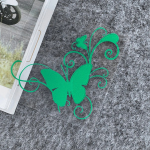 les dimensions Autocollant Papillon Casque de Moto Vert