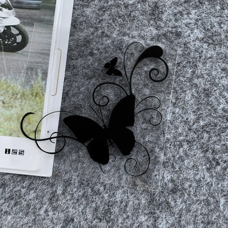 les dimensions Autocollant Papillon Casque de Moto Noir