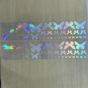 Pack de 62 Stickers Papillon pour Voiture Multicolore