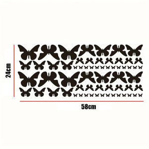 Pack de 62 Stickers Papillon pour Voiture Noir